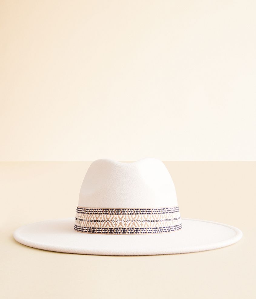 Fame Accessories Banded Panama Hat front view