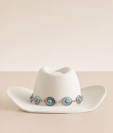 Fame Accessories Turquoise Conch Cowboy Hat misc detail 1 view