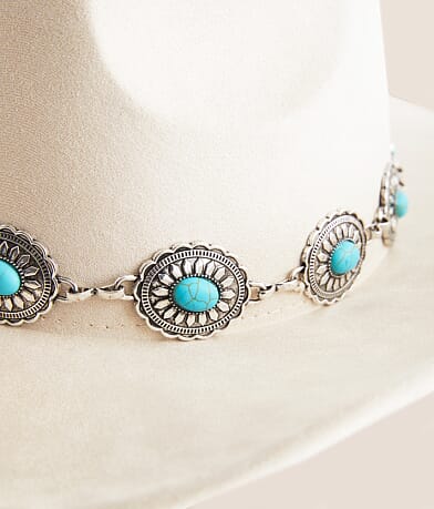 Fame Accessories Turquoise Conch Cowboy Hat misc detail 2 view