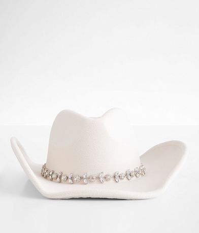 Fame Accessories Rhinestone Cowboy Hat front view