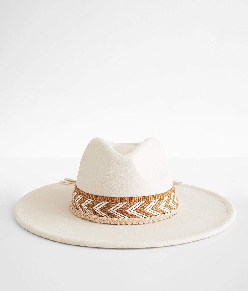 Fame Accessories Felt Panama Hat front view