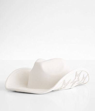 Fame Accessories Rhinestone Star Cowboy Hat front view