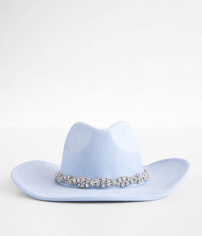 Fame Accessories Rhinestone Banded Cowboy Hat