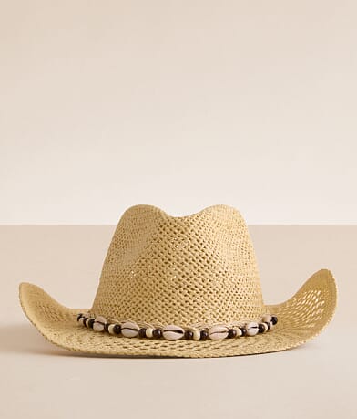 Fame Accessories Beaded Cowboy Hat front view