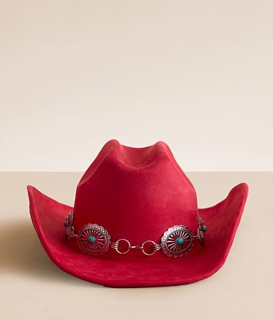 Fame Accessories Conch Cowboy Hat front view