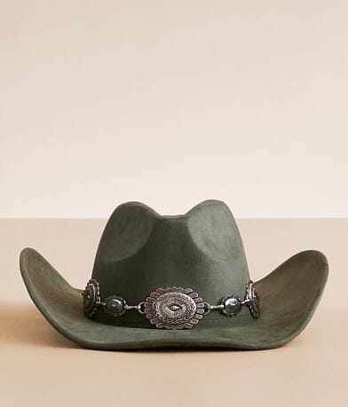 Fame Accessories Conch Cowboy Hat front view