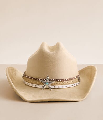Fame Accessories Western Banded Cowboy Hat front view