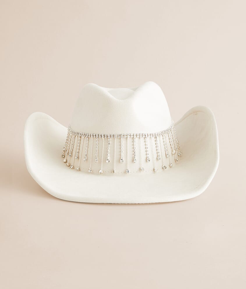 Rhinestone Fringe Cowboy Hat - Women