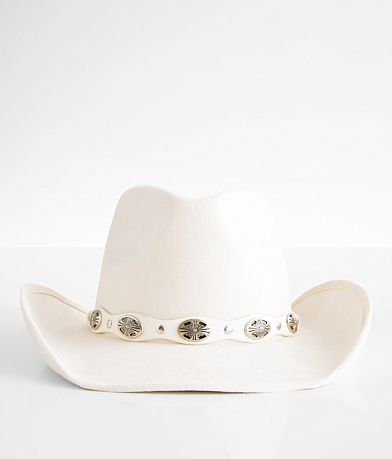 Fame Accessories Banded Cowboy Hat front view