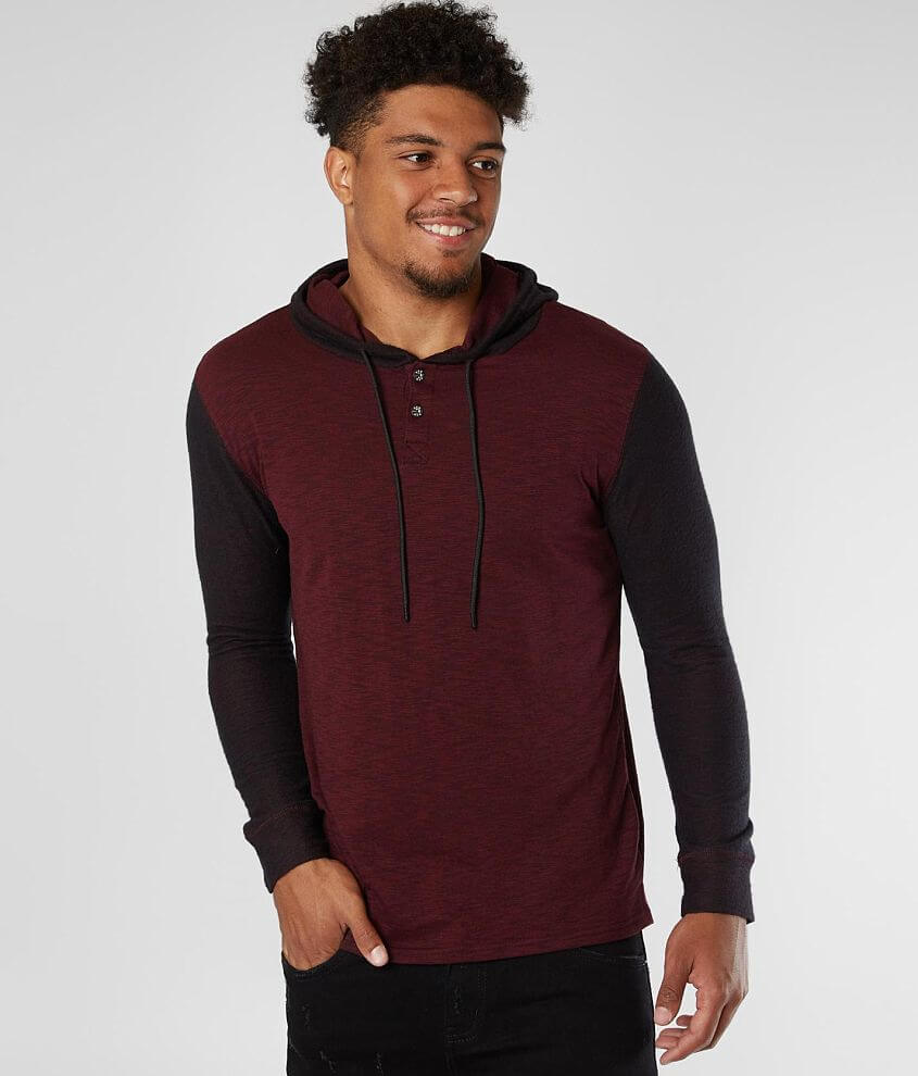 BKE Canopy Henley Hoodie front view