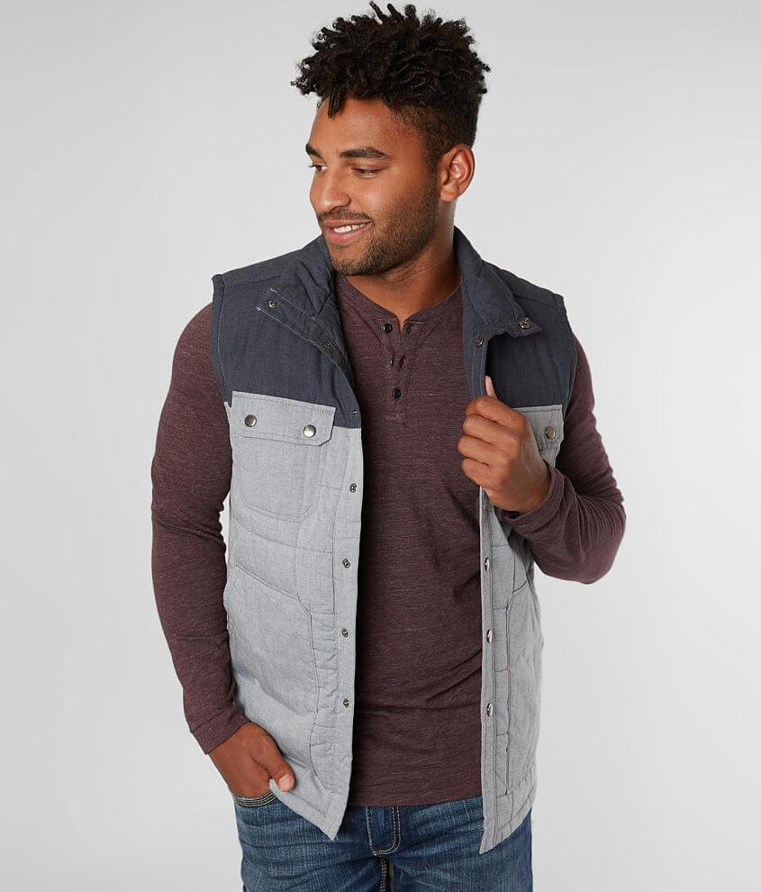 BKE Blocked Canvas Vest front view