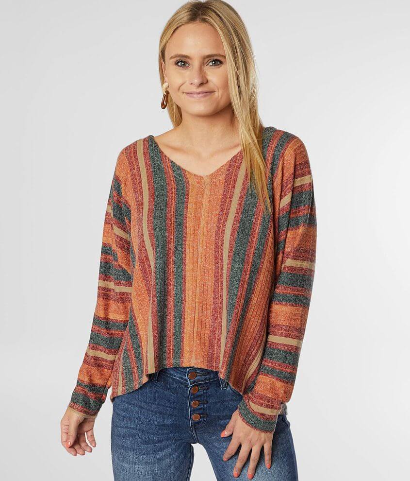 Image of Coco + Jaimeson Striped V-Neck Dolman Top