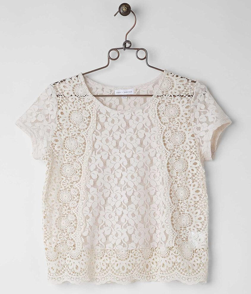 Coco &#43; Jaimeson Lace Top front view