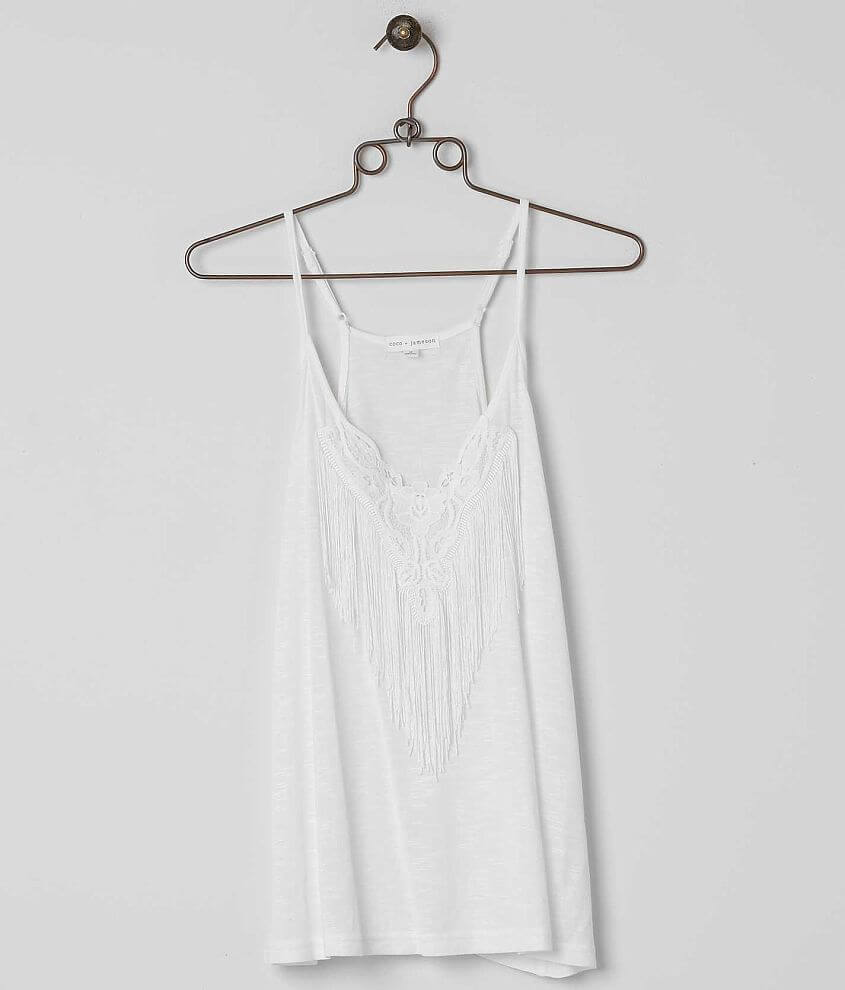 Coco &#43; Jaimeson Fringe Tank Top front view