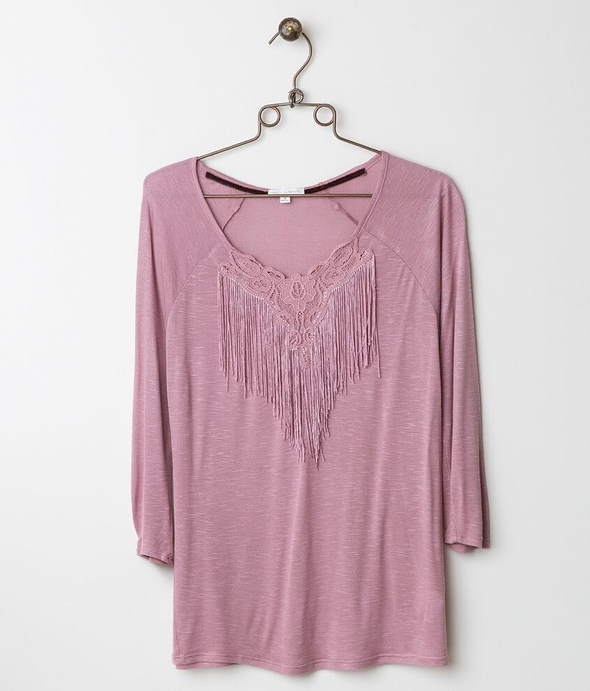 Coco &#43; Jaimeson Fringe Top front view