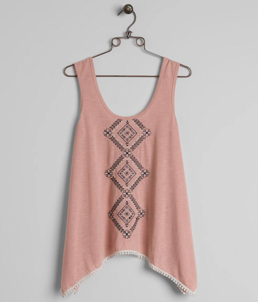 Coco &#43; Jaimeson Embroidered Tank Top front view