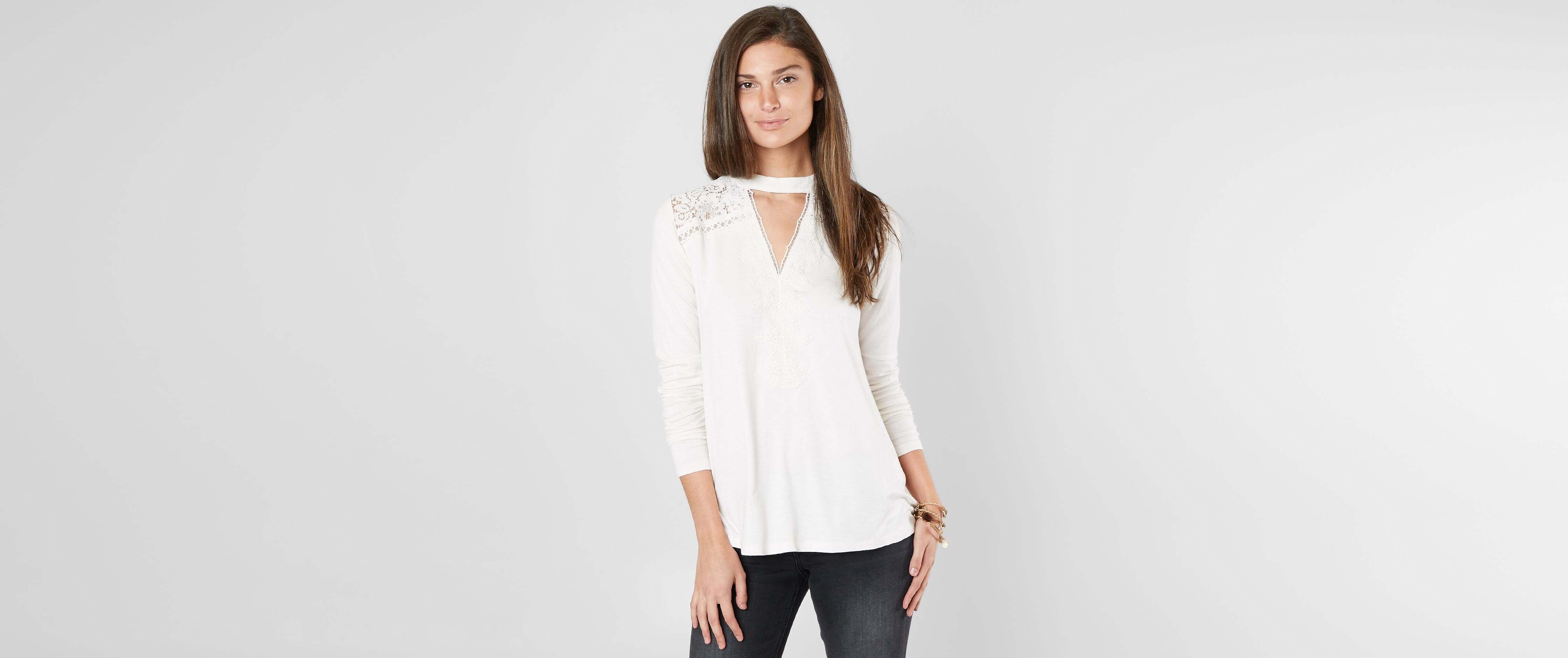 Image of Coco + Jaimeson Pieced Lace Top