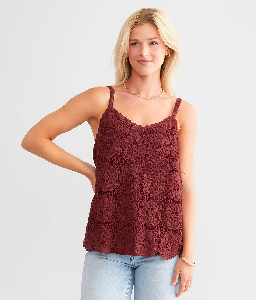 Daytrip Crochet Tank Top front view