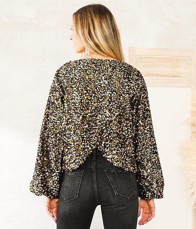 Willow &amp; Root Sequin Eyelash Top back view