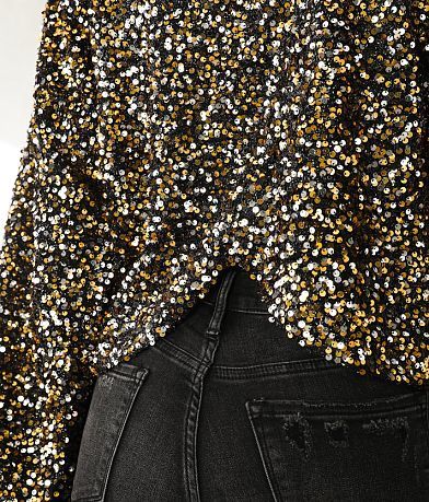 Willow &amp; Root Sequin Eyelash Top misc detail 1 view