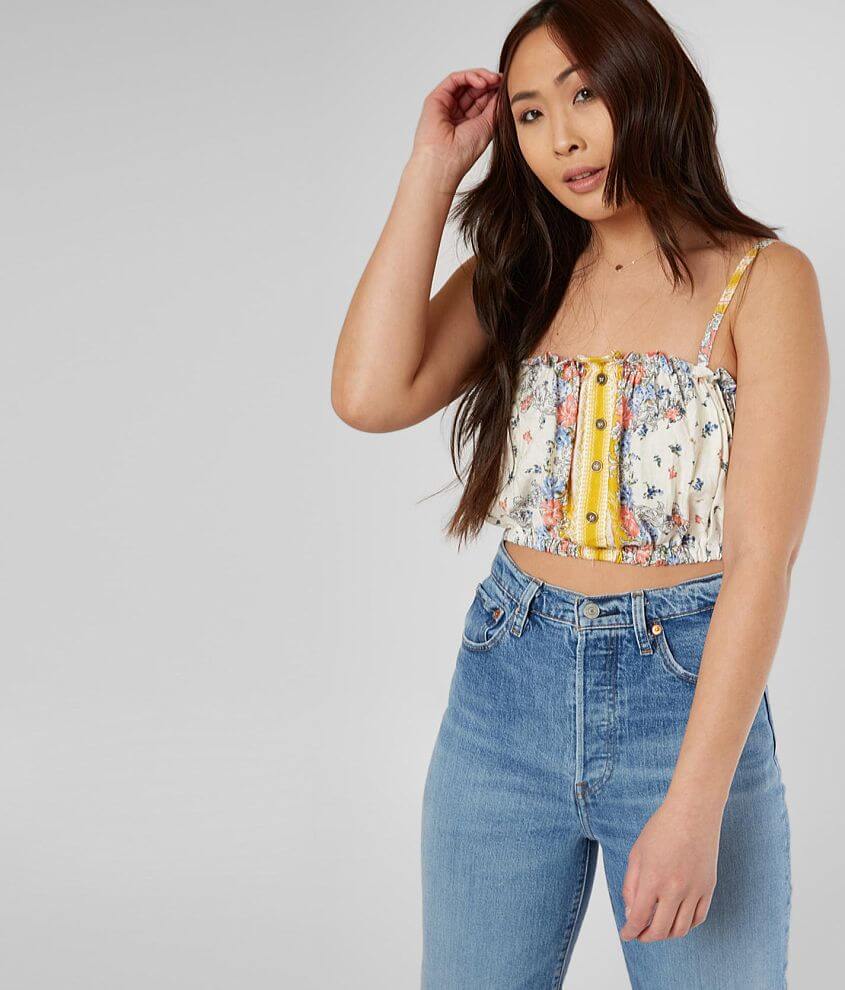 Coco &#43; Jaimeson Floral Cropped Tank Top front view