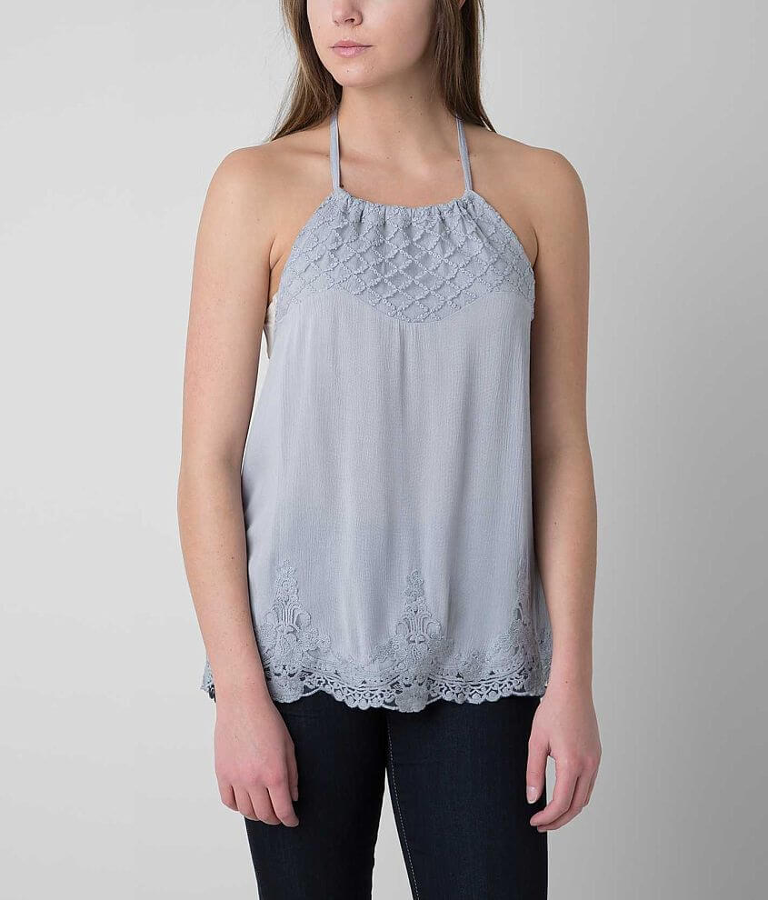 Taylor &#38; Sage Crinkle Tank Top front view