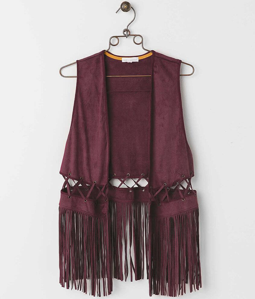 Coco &#43; Jaimeson Fringe Vest front view