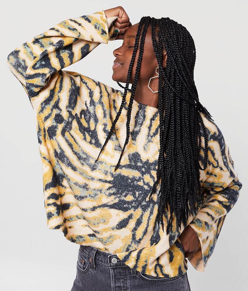 Gilded Intent Tie Dye Pullover Sweater front view