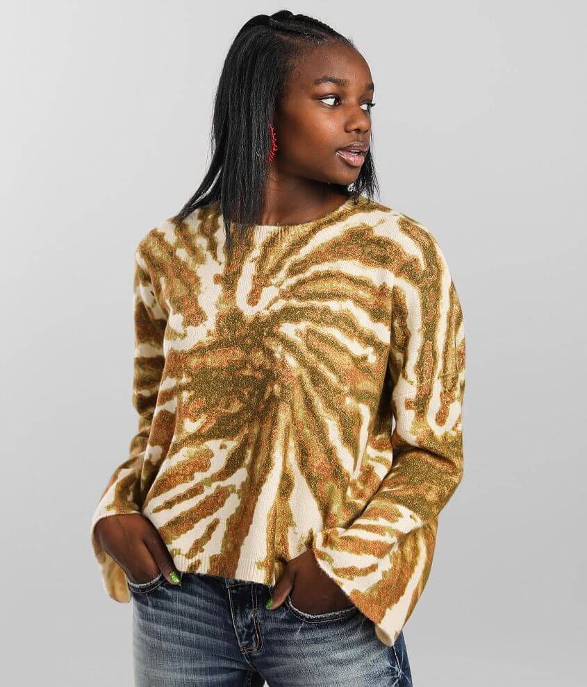 Gilded Intent Tie Dye Pullover Sweater front view