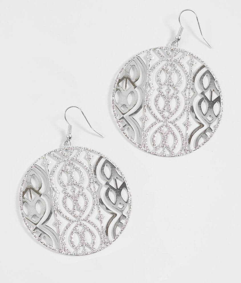 BKE Circle Filigree Earring front view