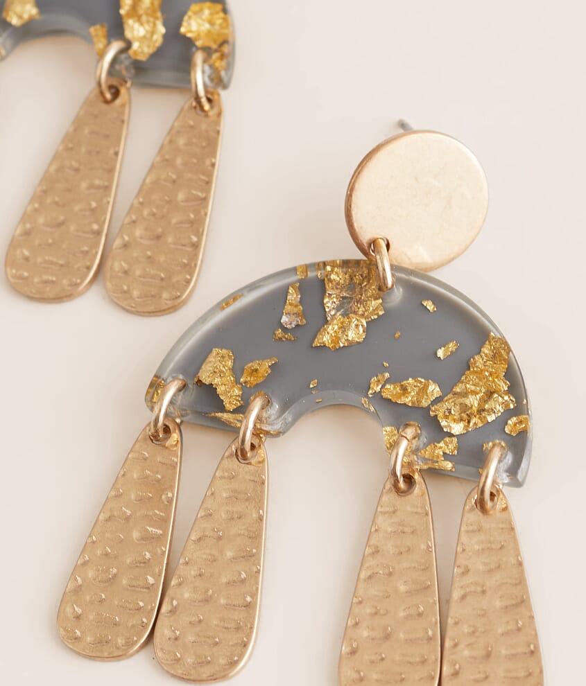 Foiled Resin Earring