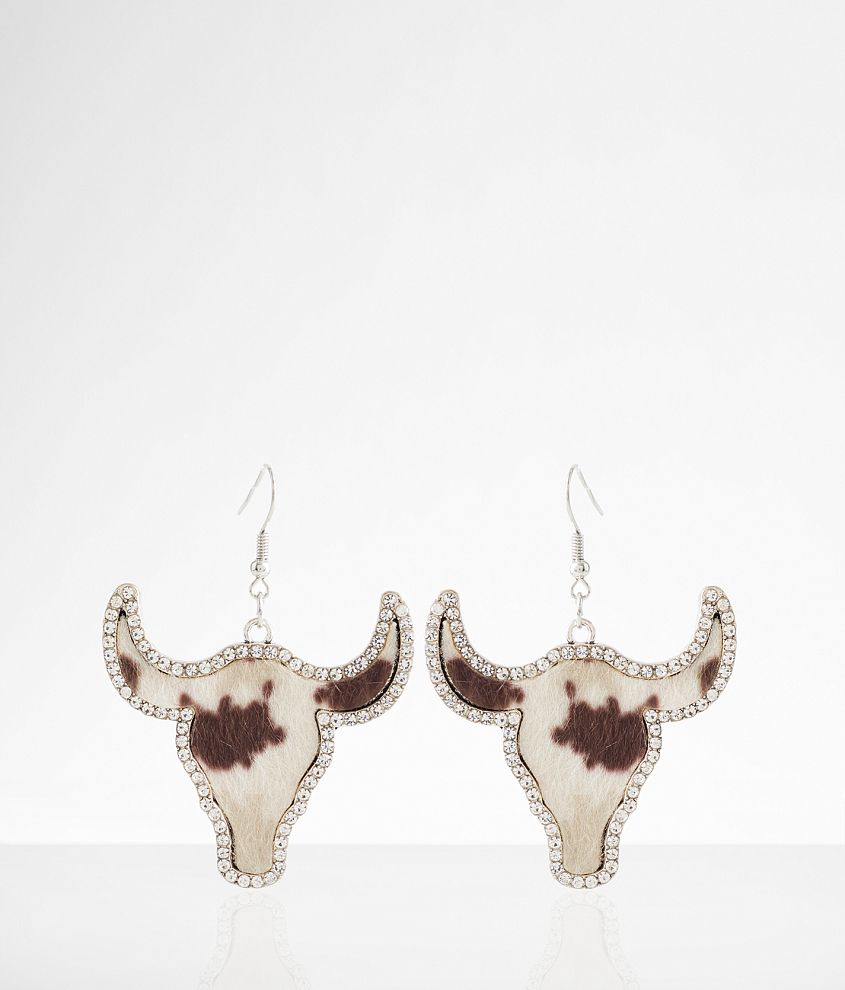 boutique by BKE Western Steer Drop Earring front view