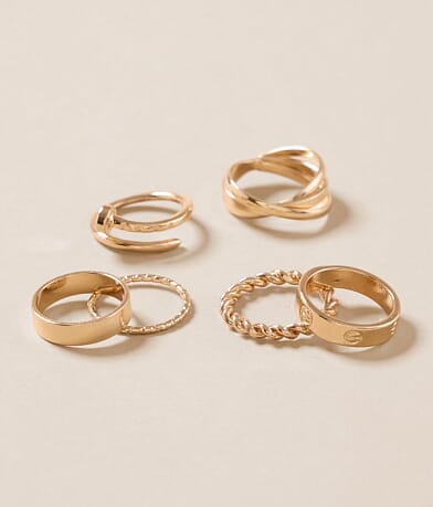 boutique by BKE 6 Pack Stackable Ring Set front view