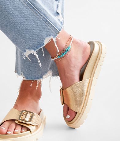 boutique by BKE 3 Pack Stone Ankle Bracelet Set front view