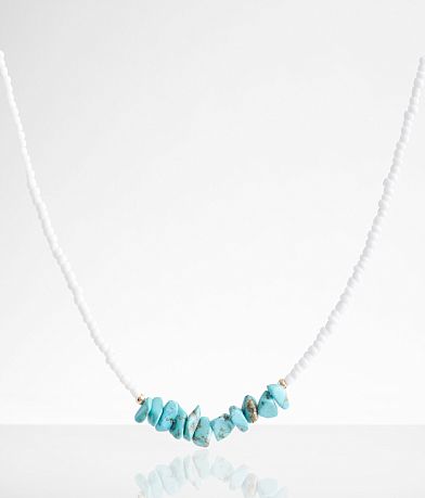 boutique by BKE Turquoise Stone Necklace front view