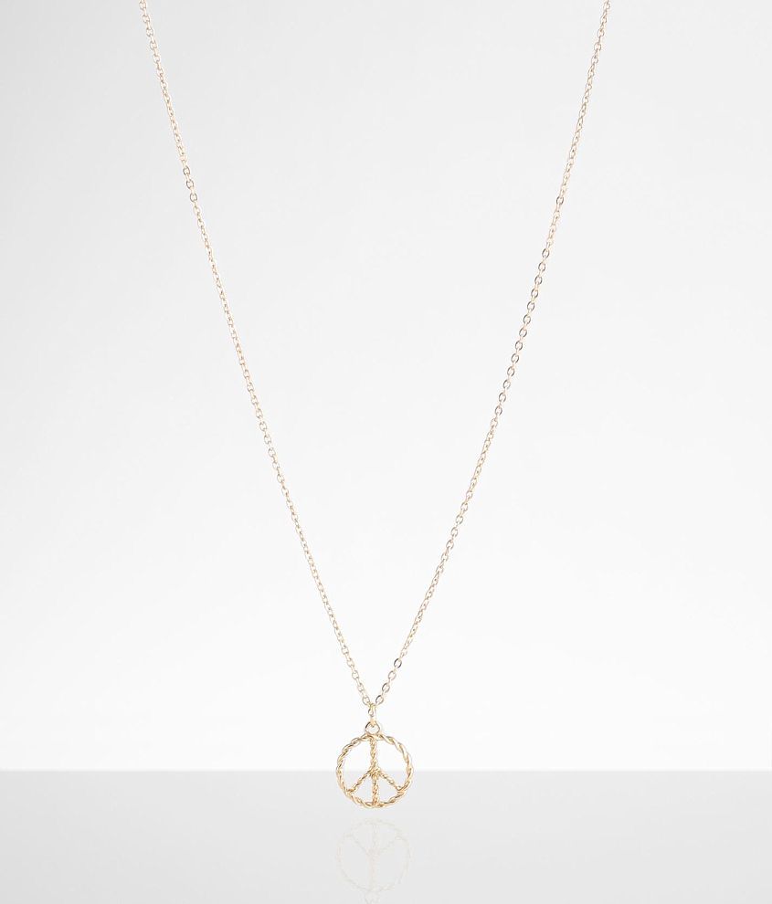 boutique by BKE Peace Sign Necklace front view