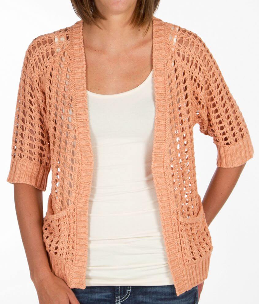 Daytrip Open Weave Cardigan Sweater front view