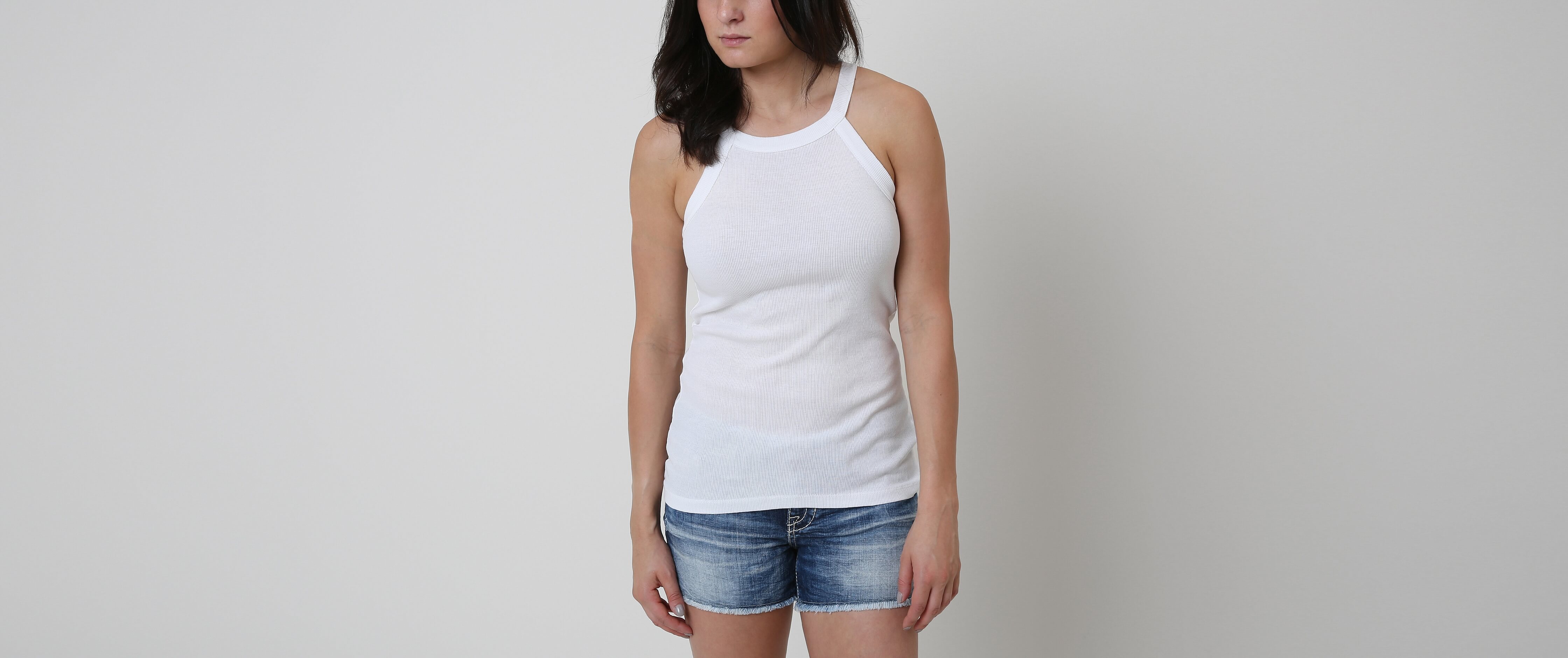 ribbed white tank top