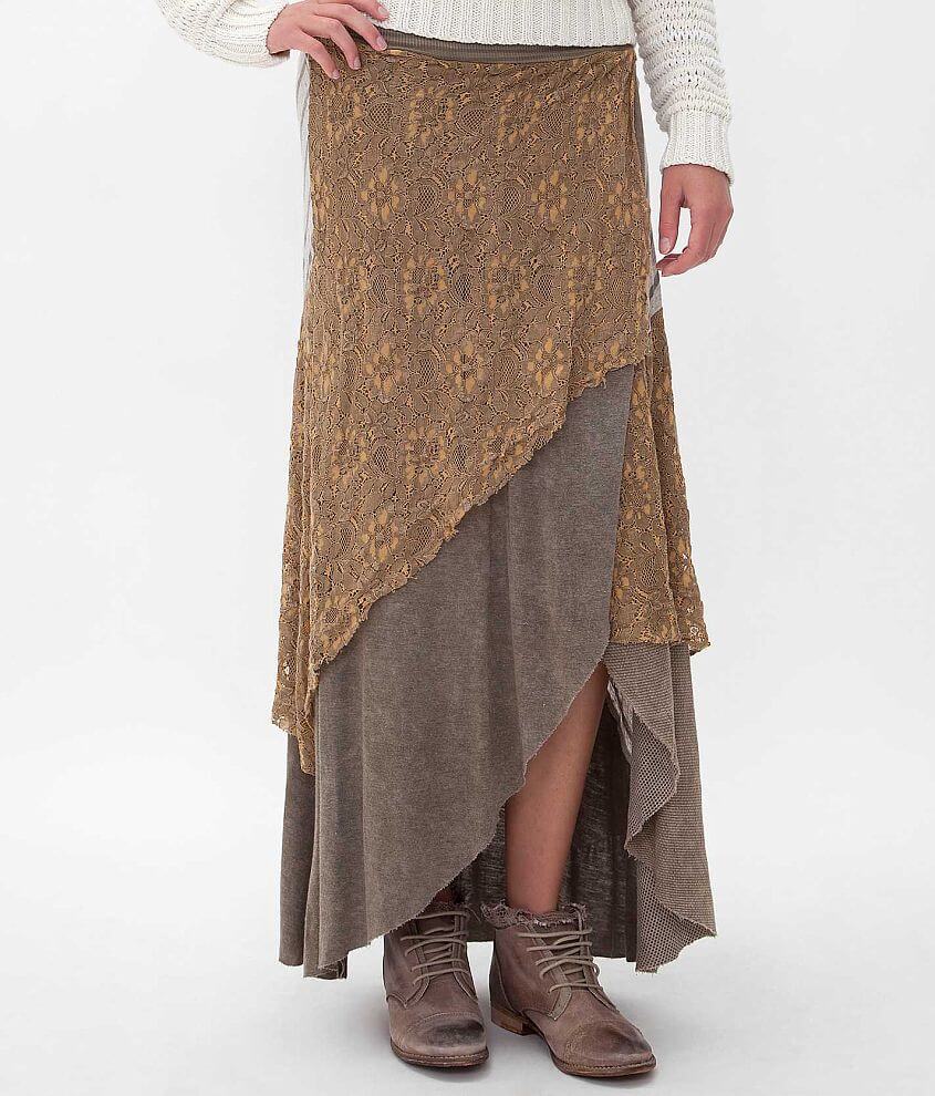 Gimmicks by BKE Pieced Maxi Skirt front view