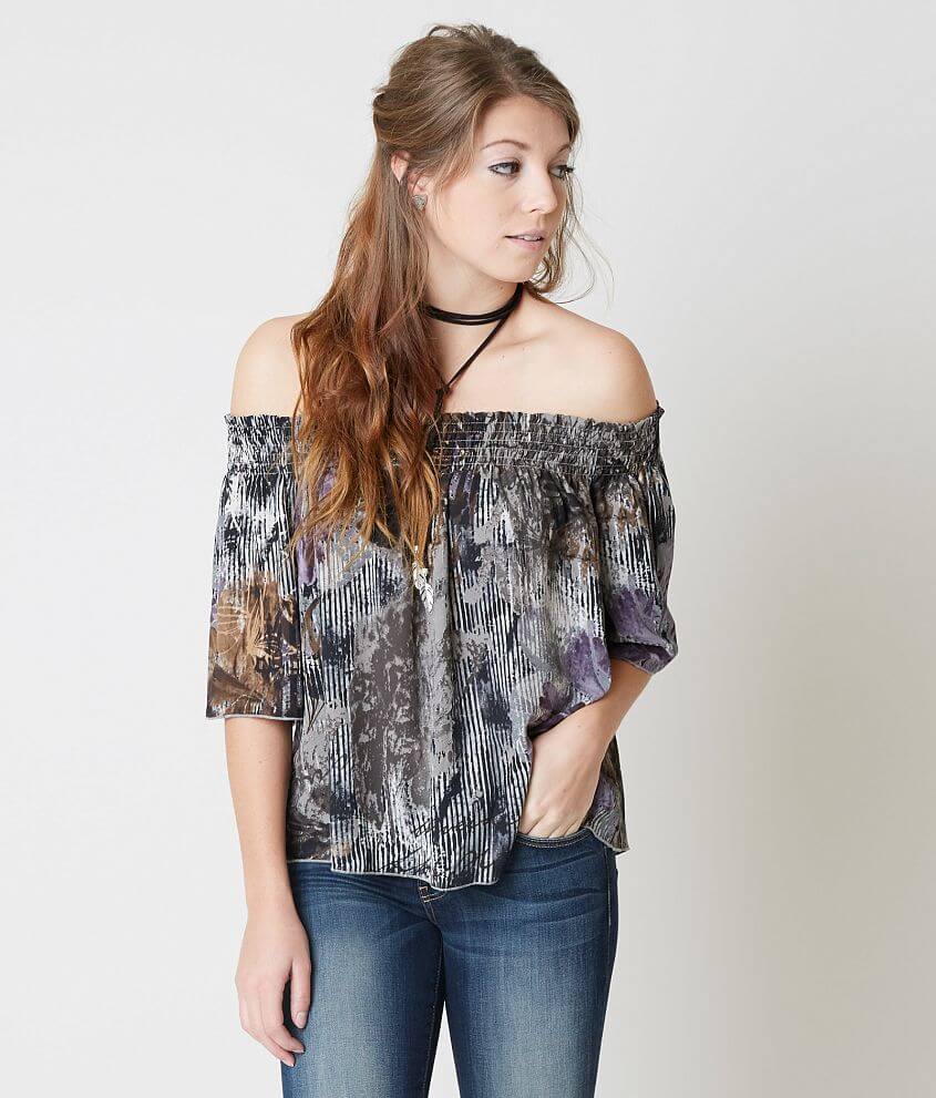 Gimmicks Off The Shoulder Top front view