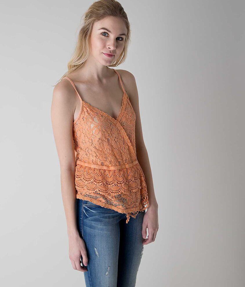 Gimmicks Pieced Lace Tank Top front view