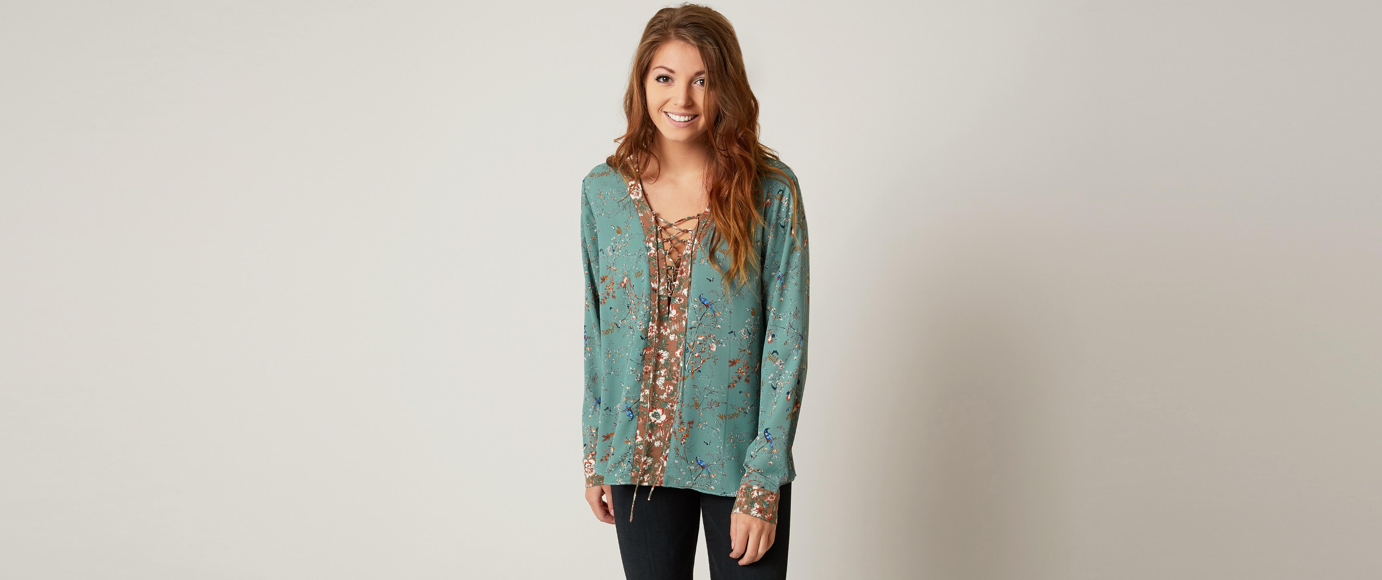Image of Gimmicks Floral Gauze Top