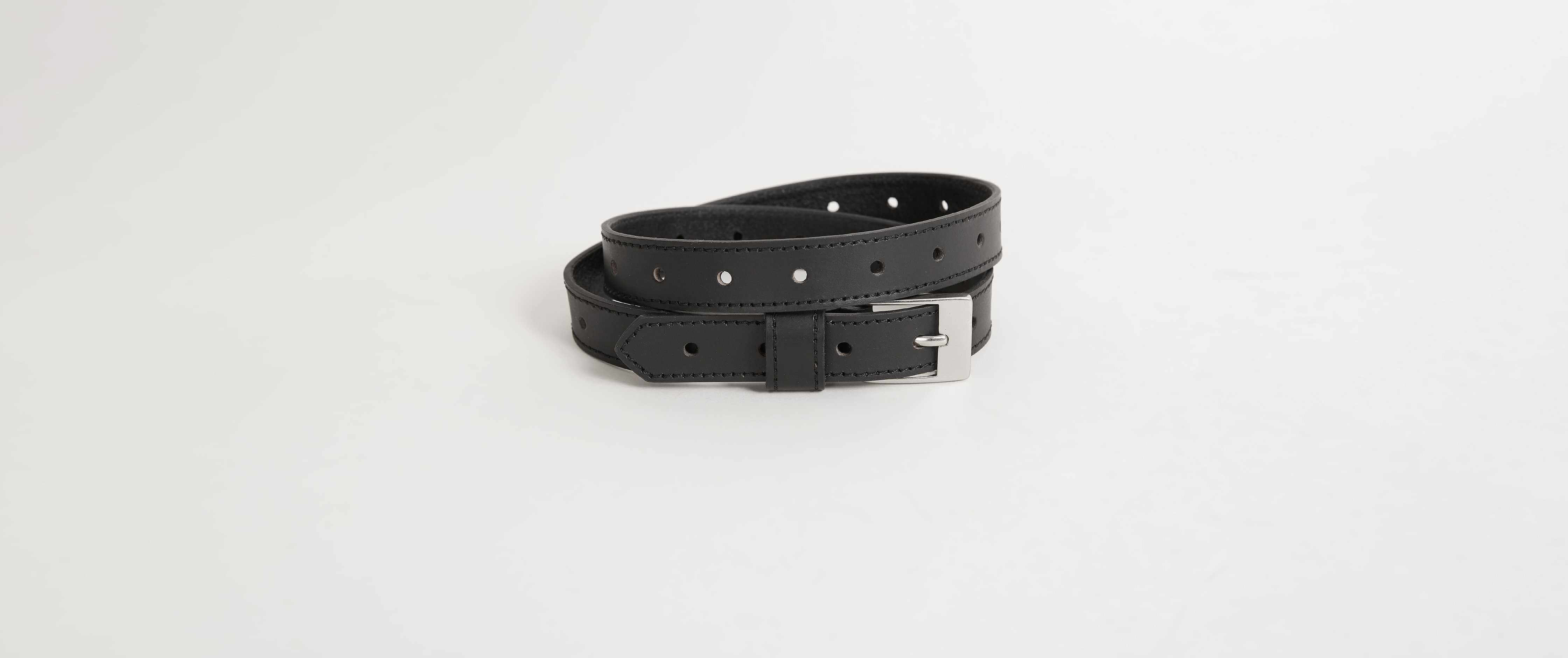 chinese dress ladies Black Leather Dress Belt (1.25"), Satchel & Page