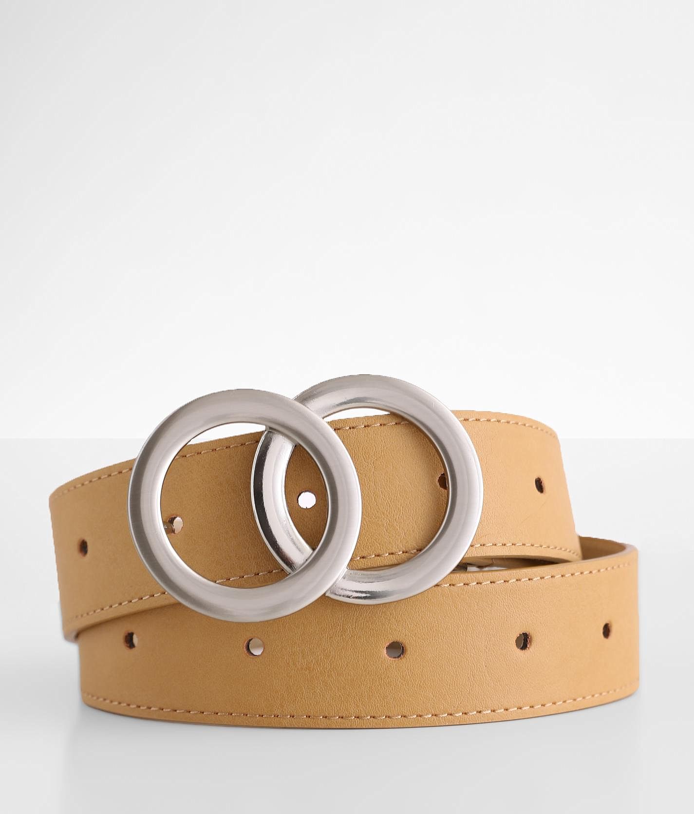 Double circle store belt silver