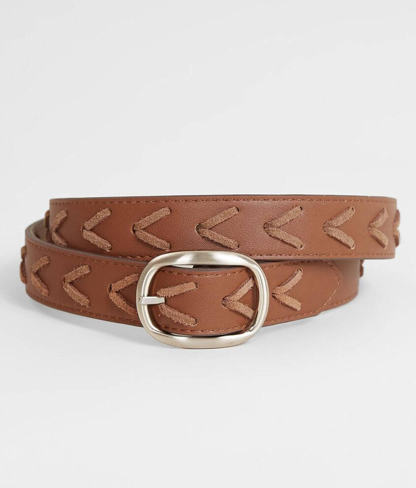 Indie Spirit Designs Reversible Leather Belt front view