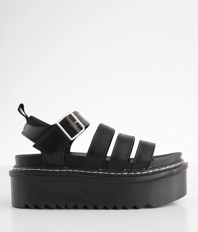 Emmshu Aja Strappy Flatform Sandal - Women's Shoes in Black | Buckle