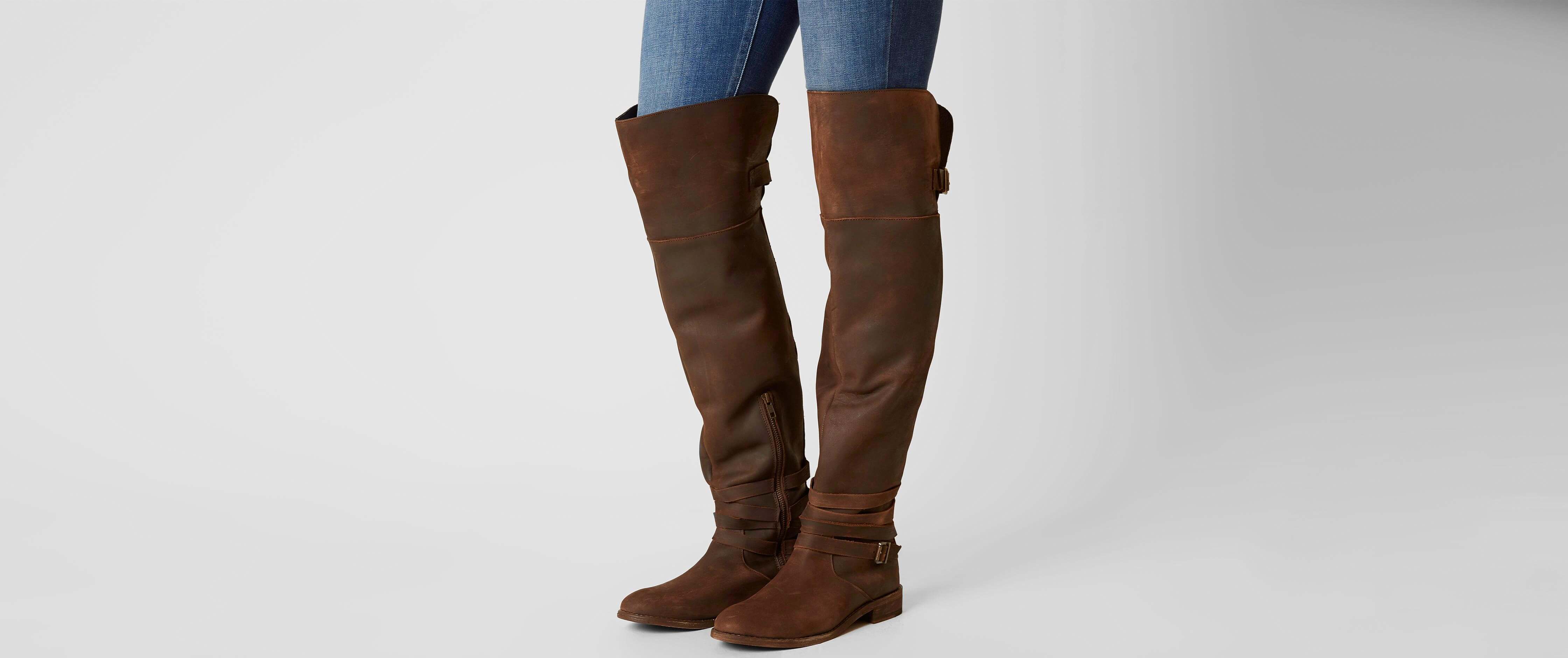 steve madden riding boots red zipper