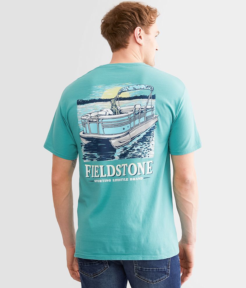 Fieldstone Pontoon Boat T-Shirt front view