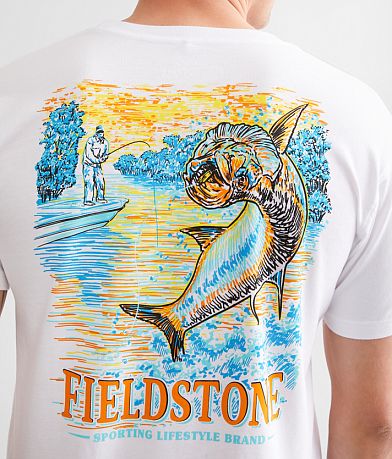 Fieldstone Jumping Tarpon T-Shirt back view