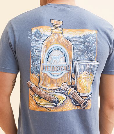 Fieldstone Whiskey Bottle T-Shirt back view